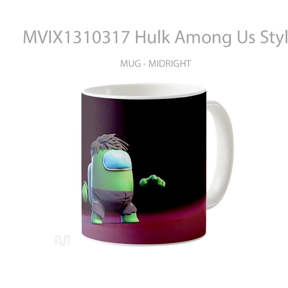 Mug Hulk Among Us Style Gelas Superhero - All-side / Desain