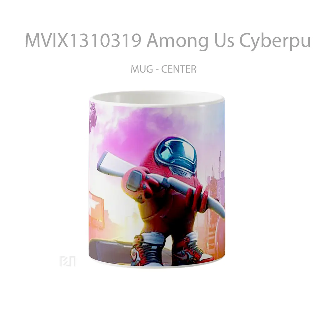 Mug Among Us Cyberpunk Style Cangkir Gamer