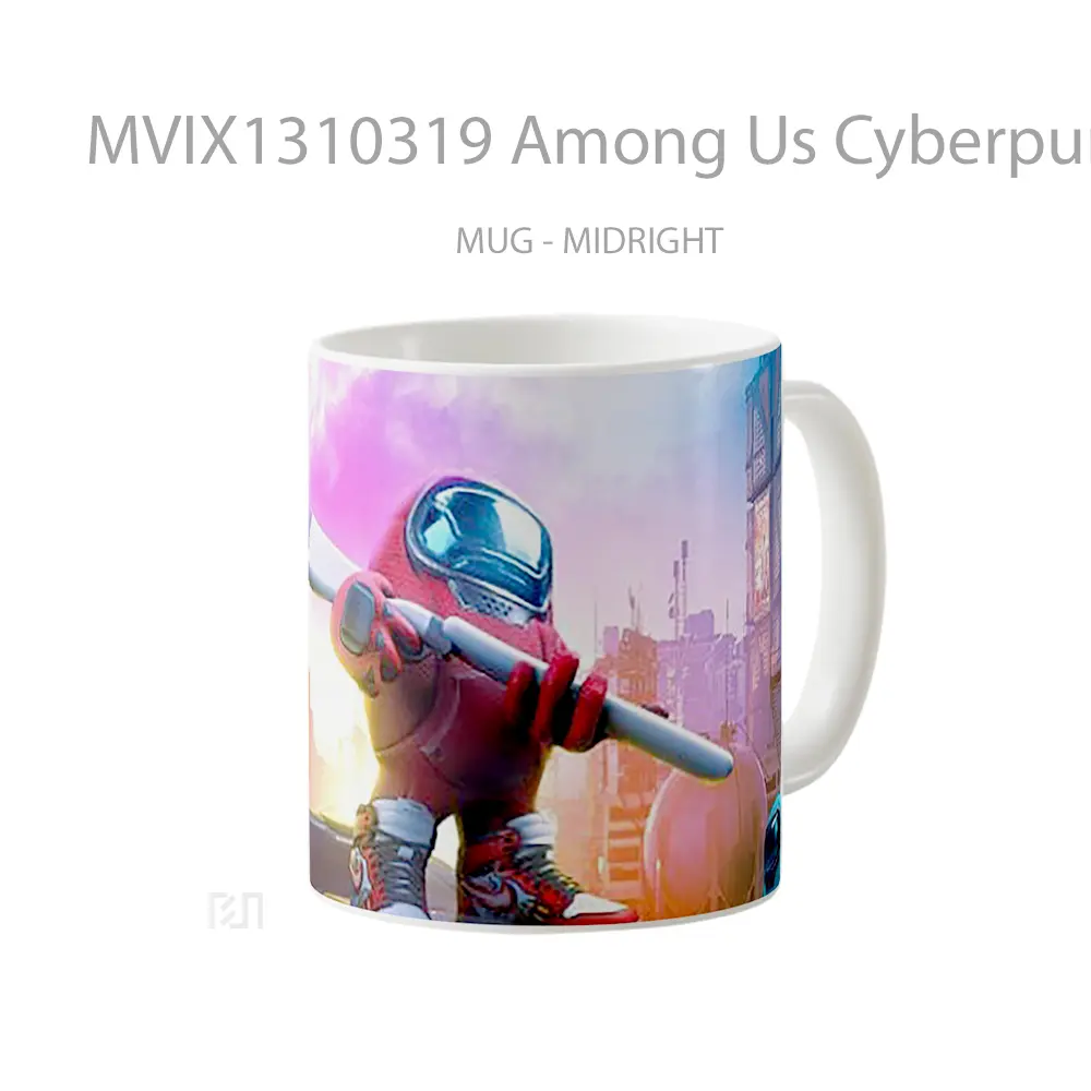 Mug Among Us Cyberpunk Style Cangkir Gamer - All-side / Desain