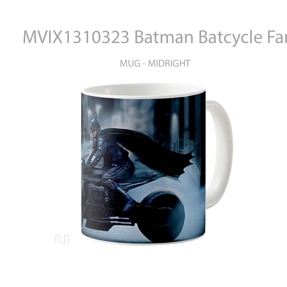 Mug Batman Batcycle Fanart Gelas Superhero - All-side / Desain