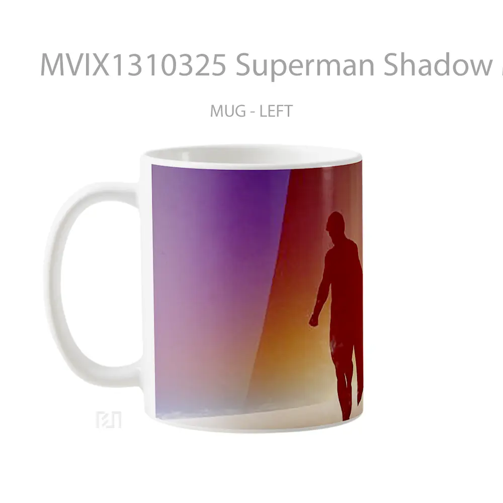 Mug Superman Shadow Minimalist Design Gelas Superhero - All-side / Desain