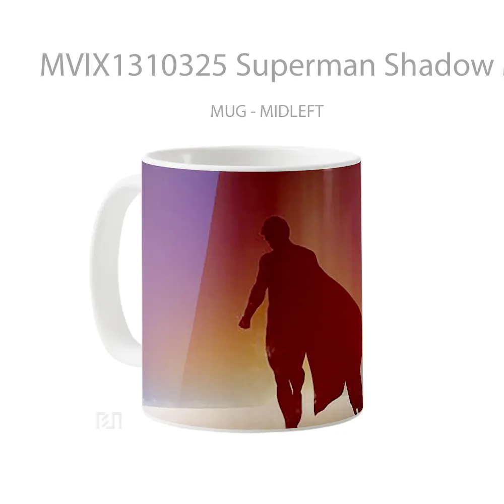 Mug Superman Shadow Minimalist Design Gelas Superhero - All-side / Desain