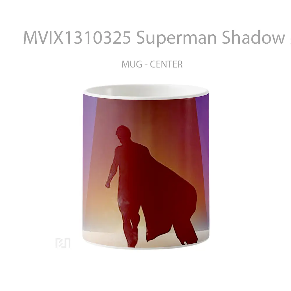 Mug Superman Shadow Minimalist Design Gelas Superhero