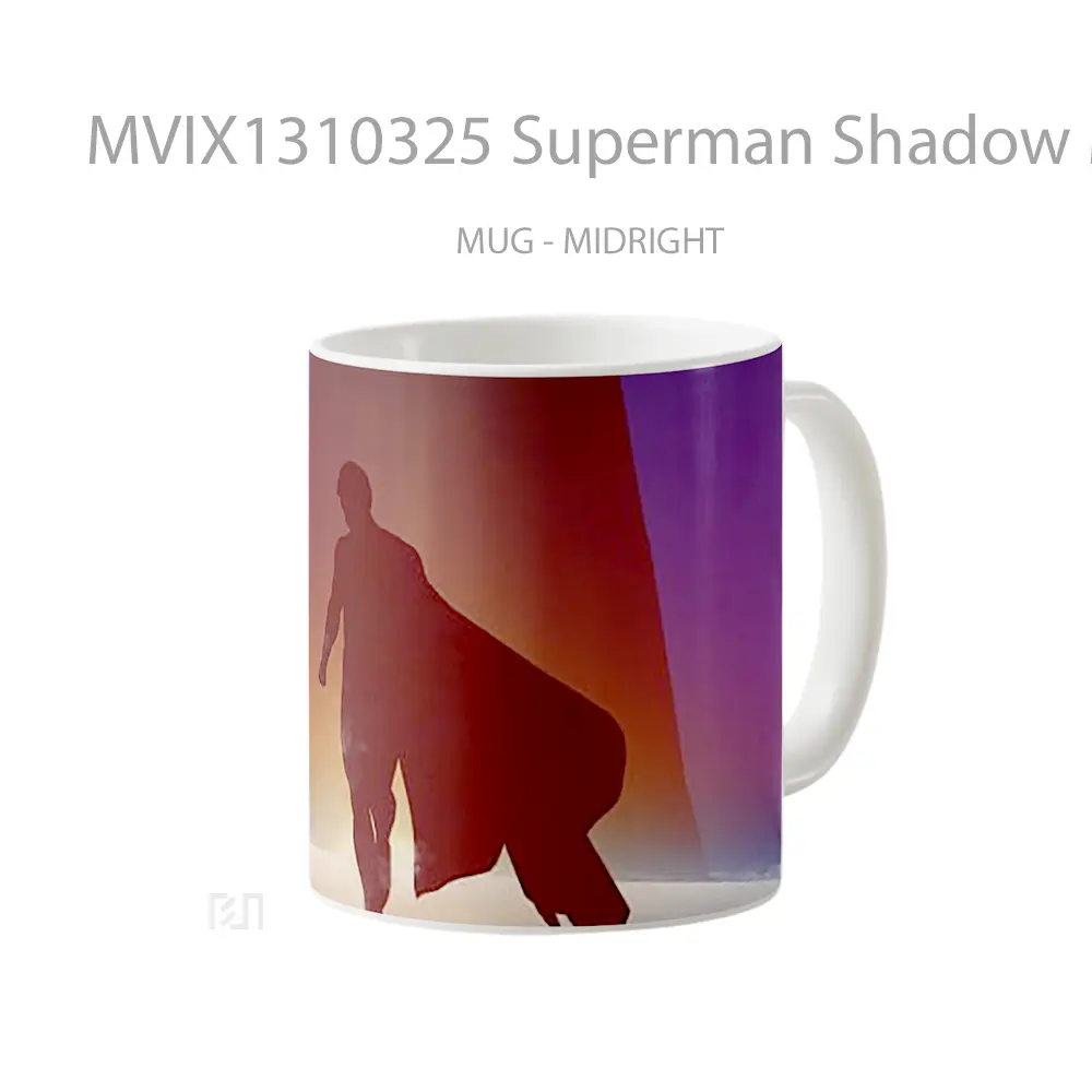 Mug Superman Shadow Minimalist Design Gelas Superhero - All-side / Desain