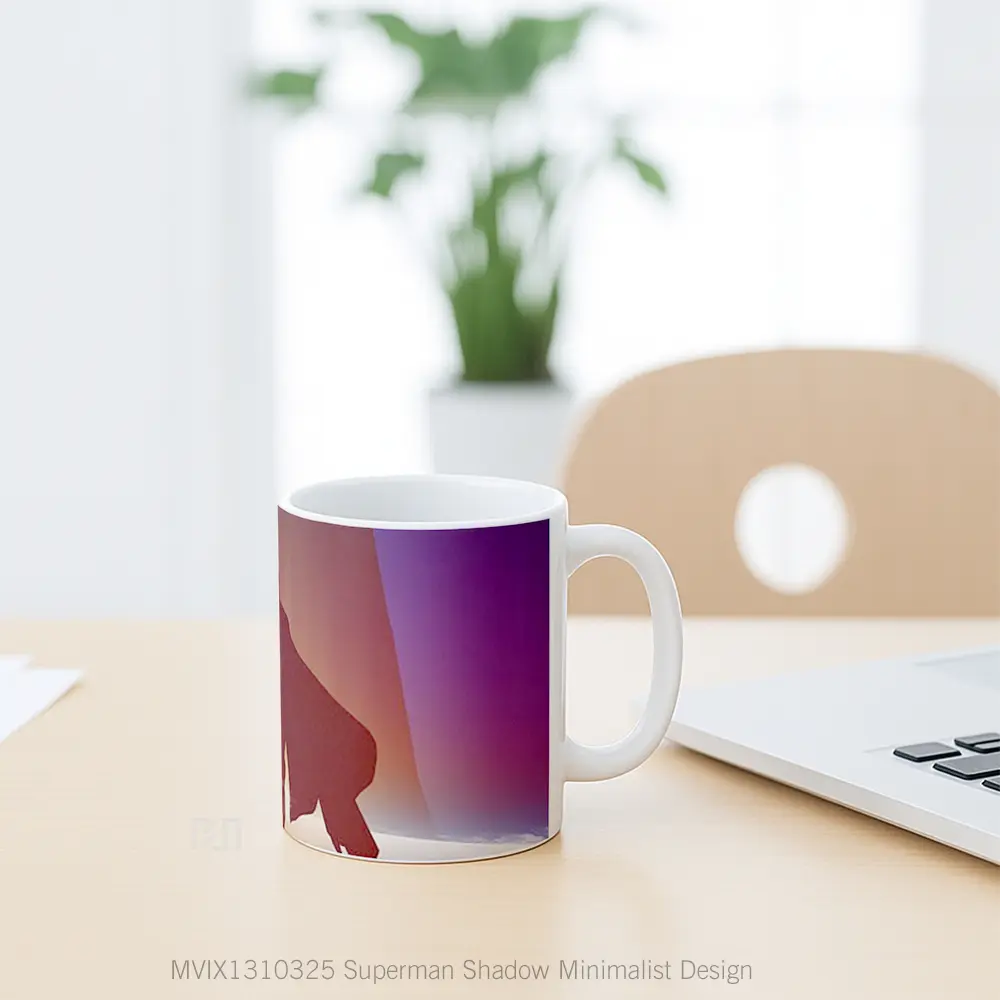 Mug Superman Shadow Minimalist Design Gelas Superhero - All-side / Desain