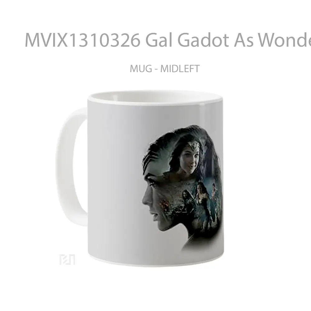 Mug Gal Gadot As Wonder Woman Zack Snyder S Justice League Minimalist Gelas Superhero - All-side / Desain