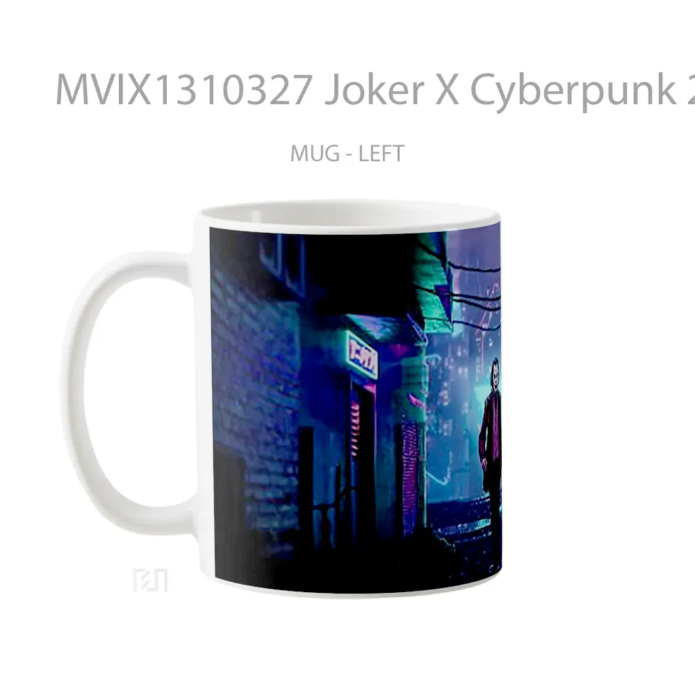 Mug Joker X Cyberpunk 2077 Gelas Superhero - All-side / Desain
