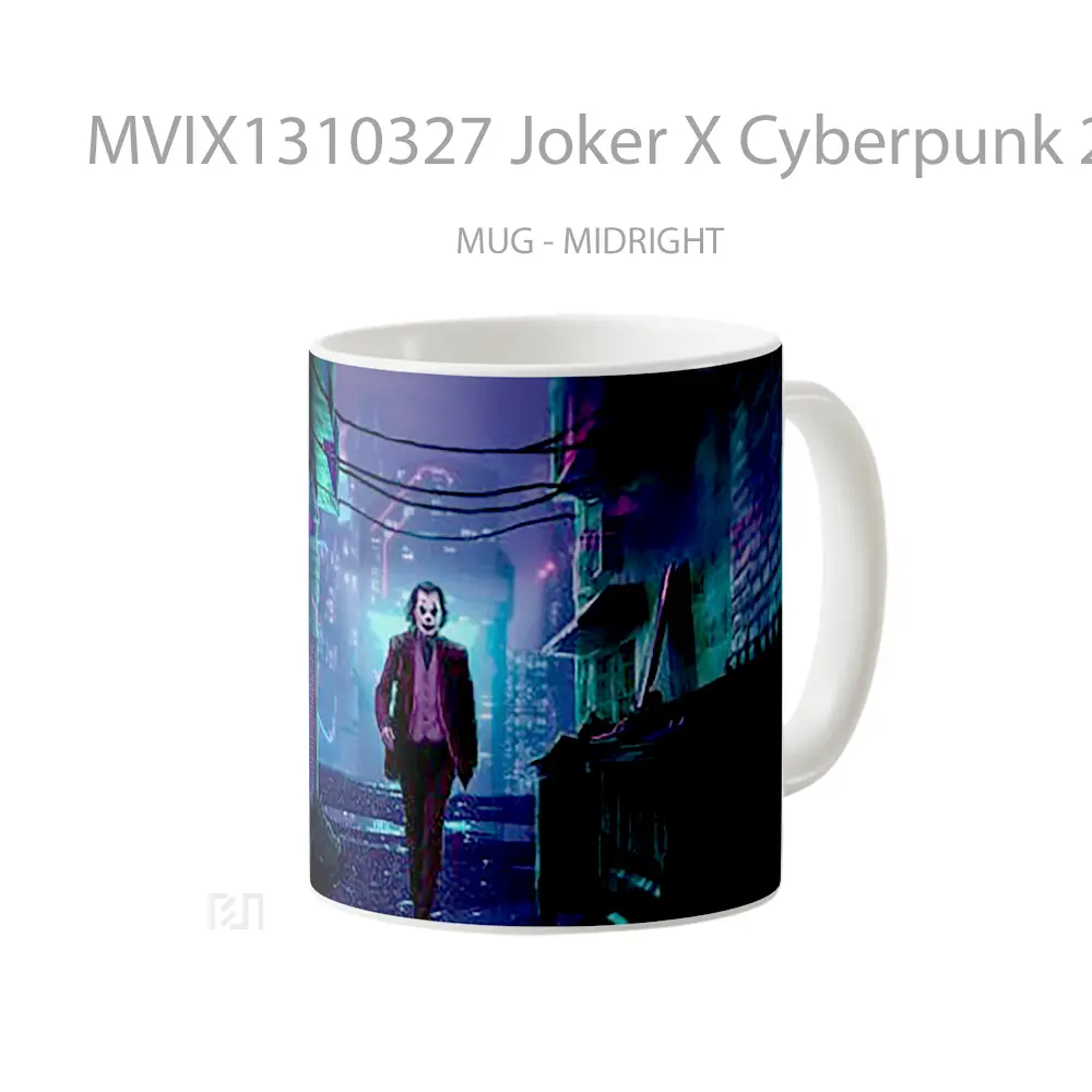 Mug Joker X Cyberpunk 2077 Gelas Superhero - All-side / Desain