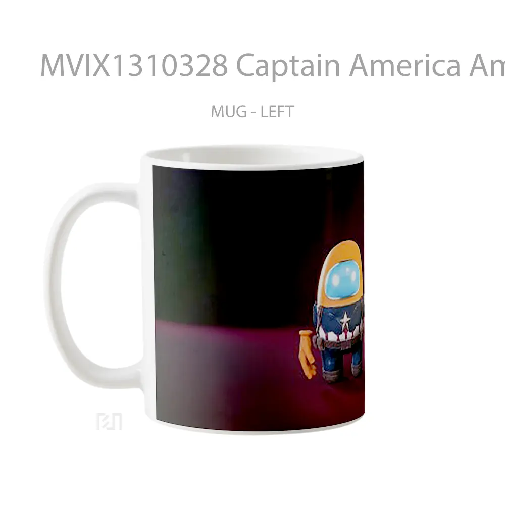 Mug Captain America Among Us Style Gelas Superhero - All-side / Desain