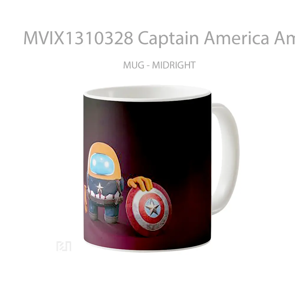Mug Captain America Among Us Style Gelas Superhero - All-side / Desain