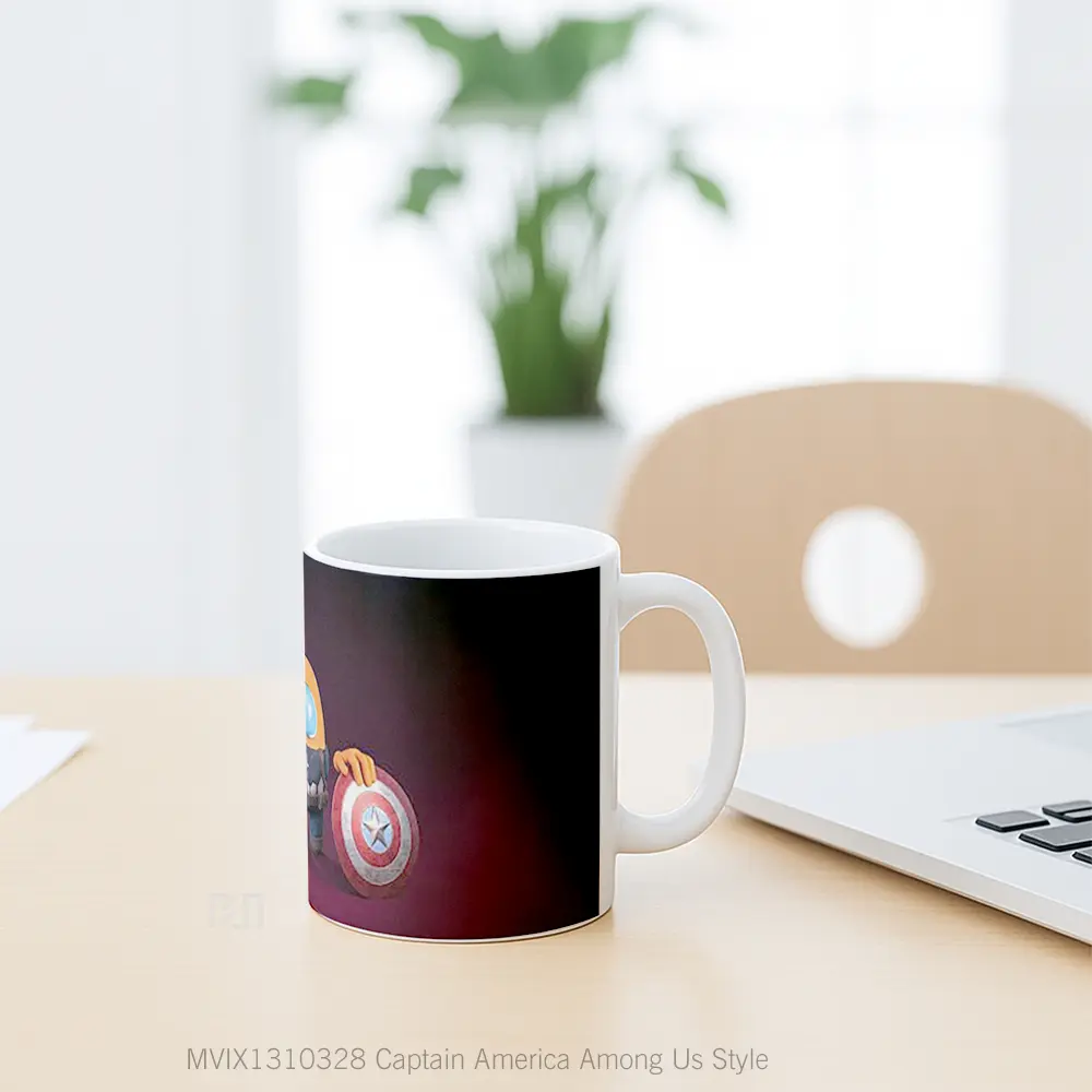 Mug Captain America Among Us Style Gelas Superhero - All-side / Desain