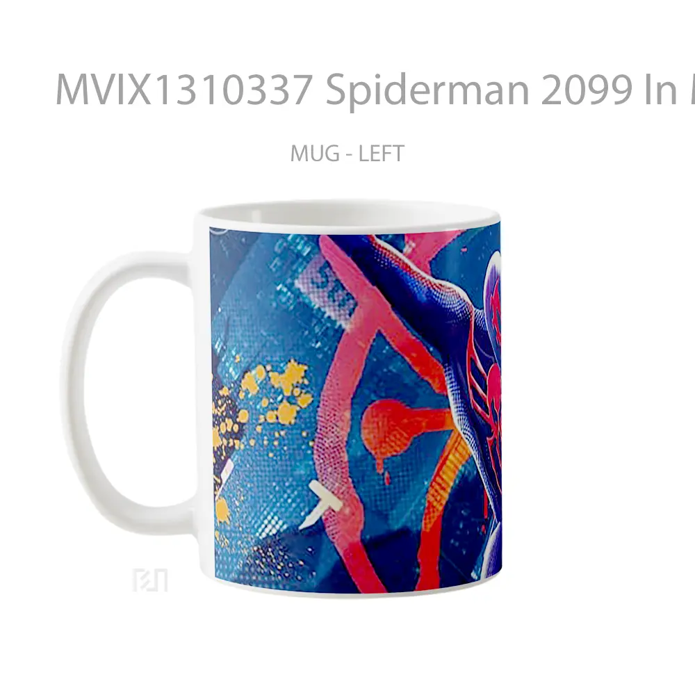 Mug Spiderman 2099 In Multiverse Gelas Superhero - All-side / Desain