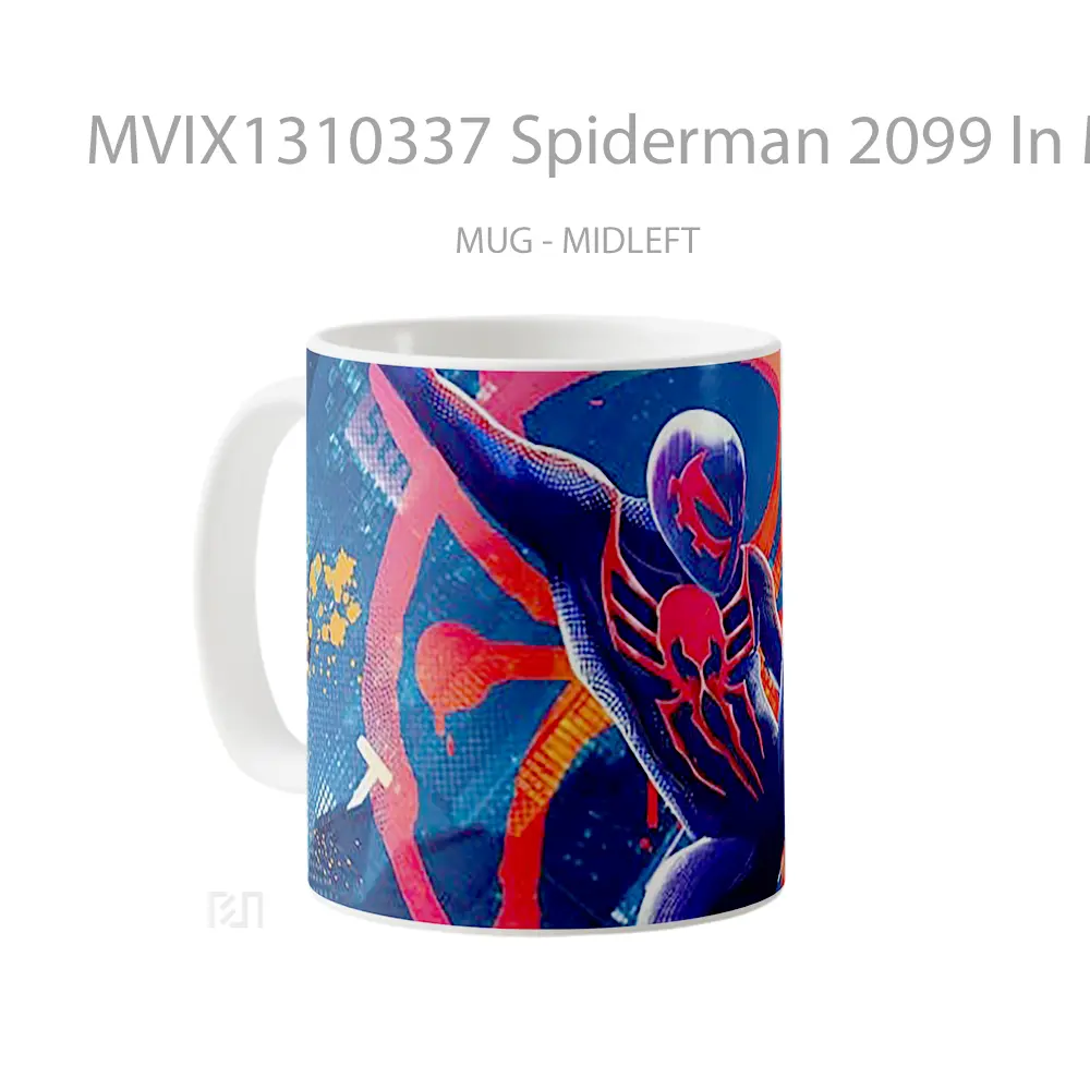 Mug Spiderman 2099 In Multiverse Gelas Superhero - All-side / Desain