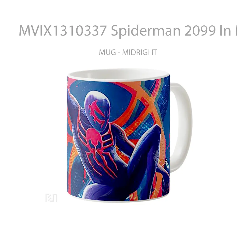 Mug Spiderman 2099 In Multiverse Gelas Superhero - All-side / Desain