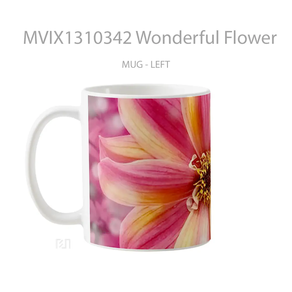 Mug Wonderful Flower Gelas Pemandangan Alam - All-side / Desain