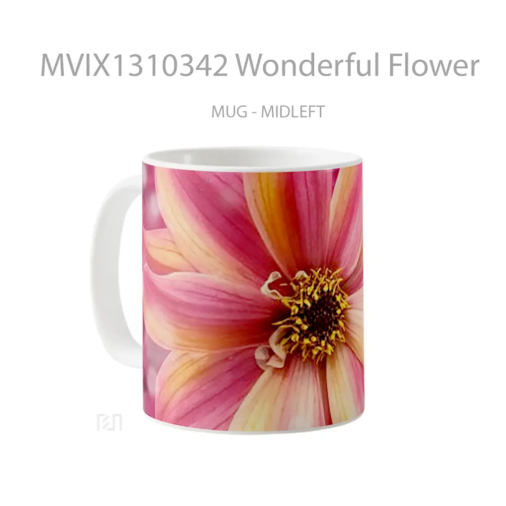 Mug Wonderful Flower Gelas Pemandangan Alam - All-side / Desain