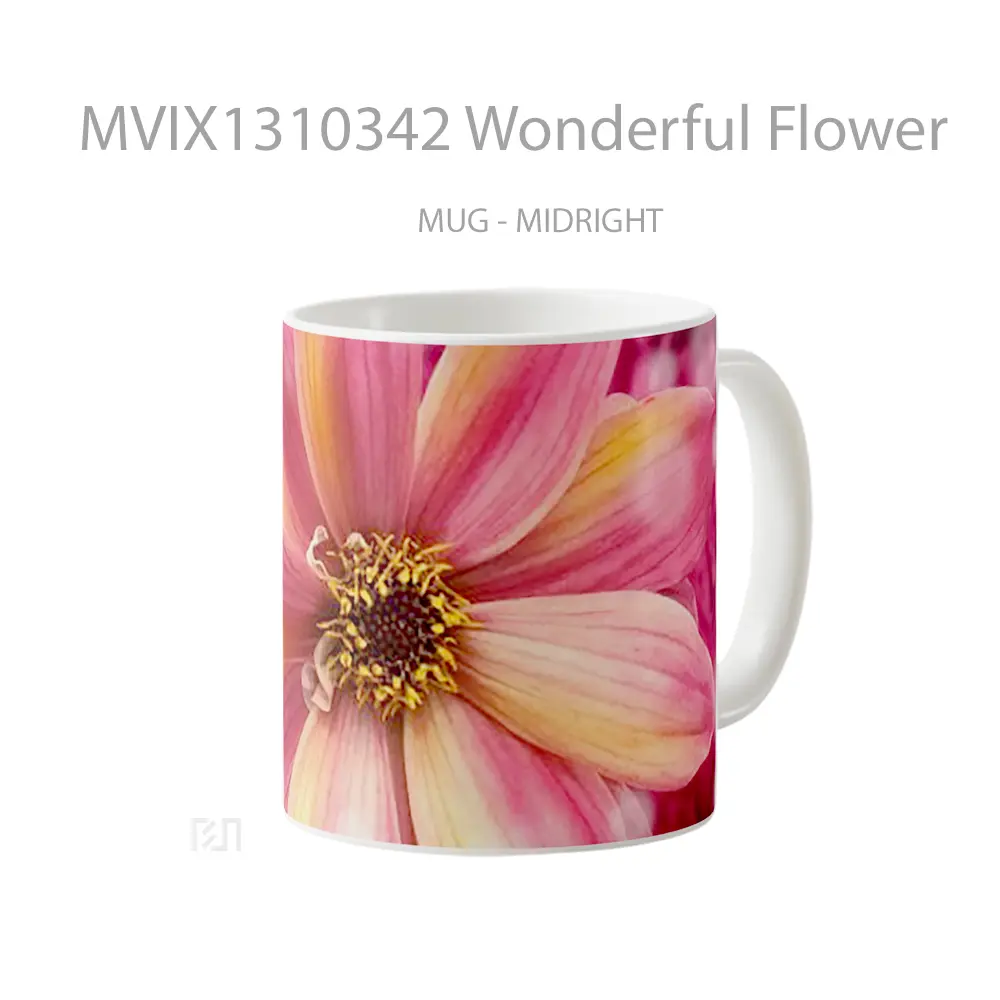 Mug Wonderful Flower Gelas Pemandangan Alam - All-side / Desain