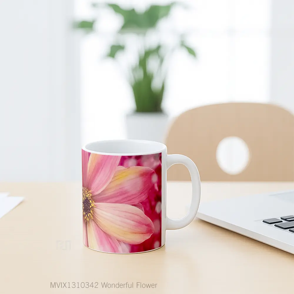Mug Wonderful Flower Gelas Pemandangan Alam - All-side / Desain