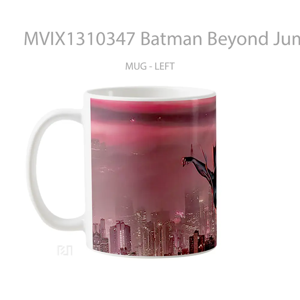 Mug Batman Beyond Jumping In City Gelas Superhero - All-side / Desain