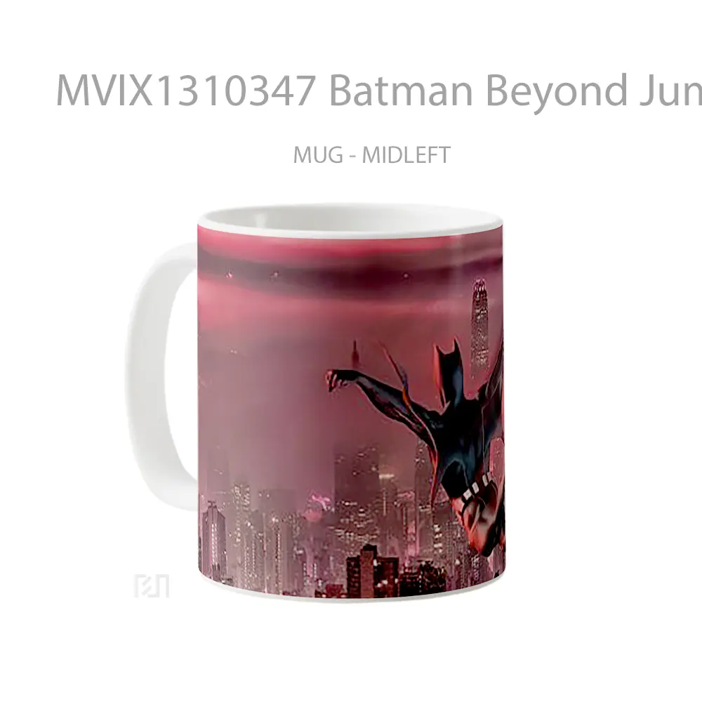 Mug Batman Beyond Jumping In City Gelas Superhero - All-side / Desain