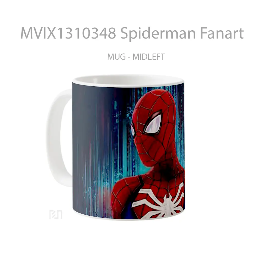 Mug Spiderman Fanart Gelas Superhero - All-side / Desain