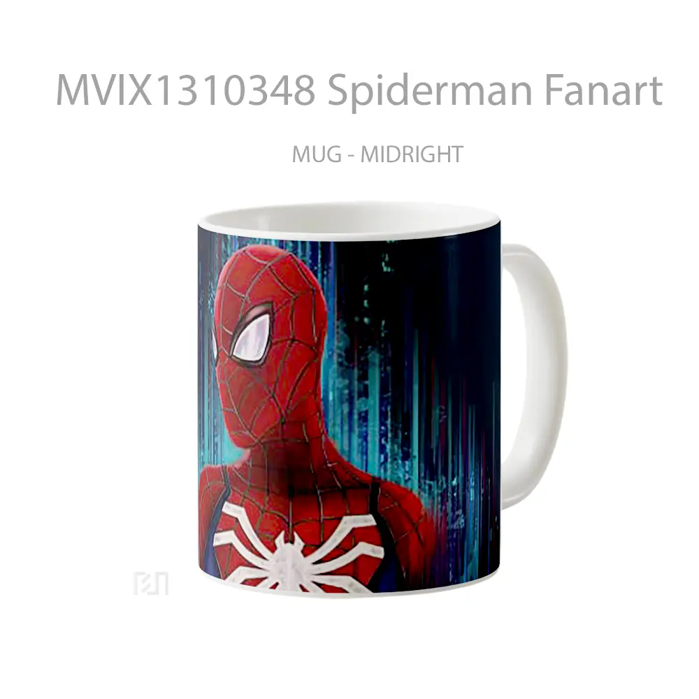Mug Spiderman Fanart Gelas Superhero - All-side / Desain