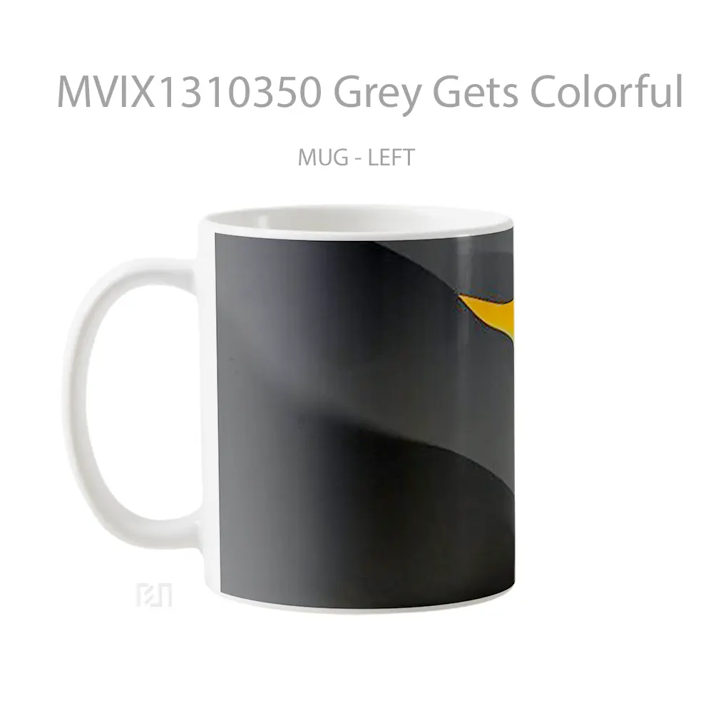 Mug Grey Gets Colorful Gelas Keramik Unik - All-side / Desain