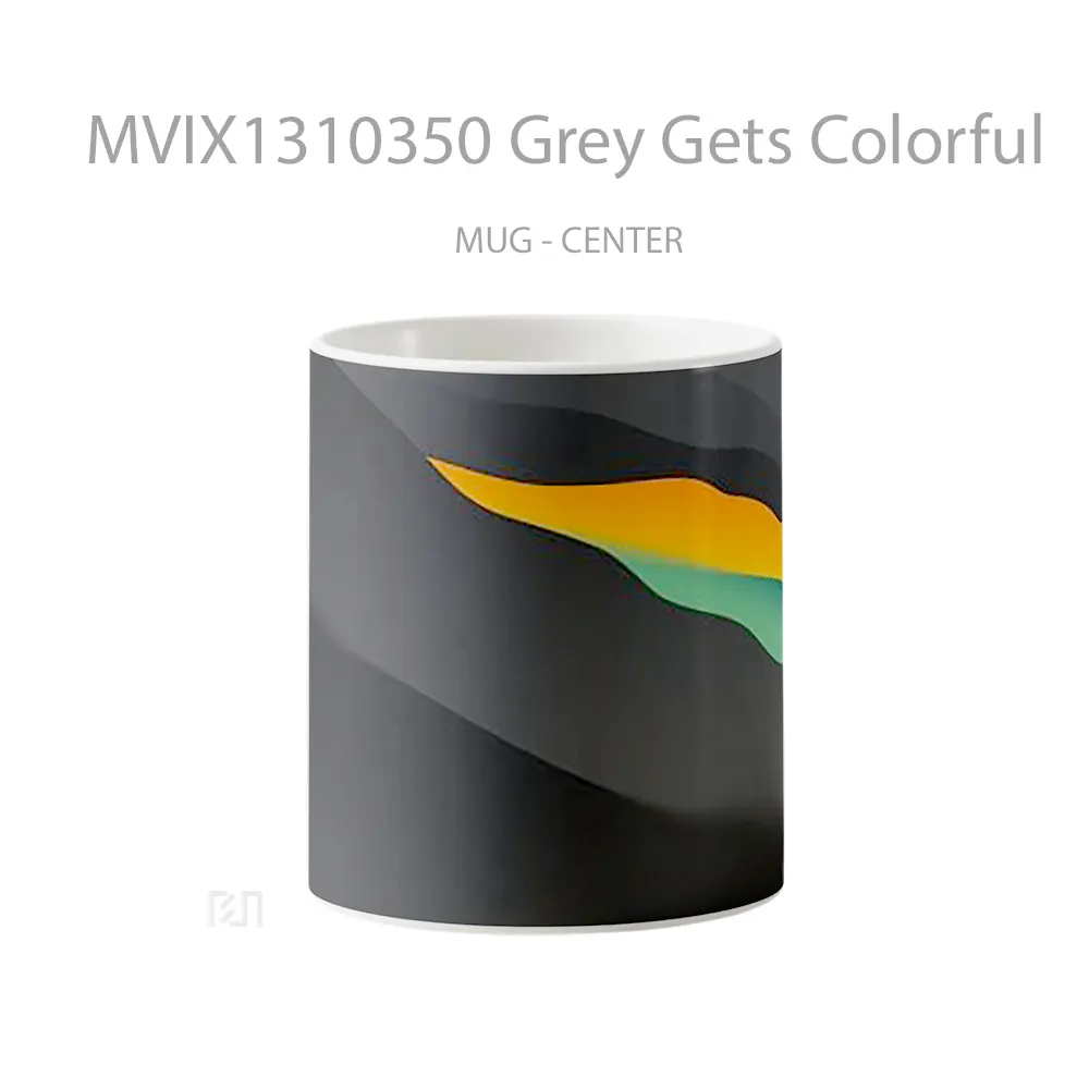 Mug Grey Gets Colorful Gelas Keramik Unik