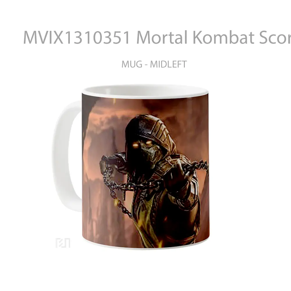 Mug Mortal Kombat Scorpion Gelas Keramik Unik - All-side / Desain