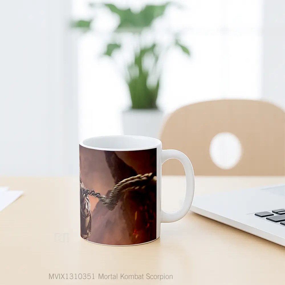 Mug Mortal Kombat Scorpion Gelas Keramik Unik - All-side / Desain