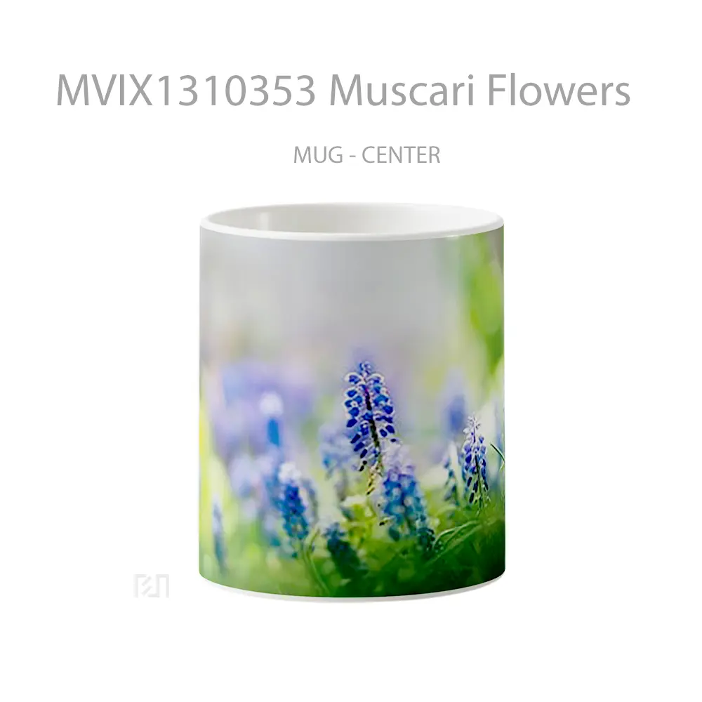 Mug Muscari Flowers Gelas Pemandangan Alam