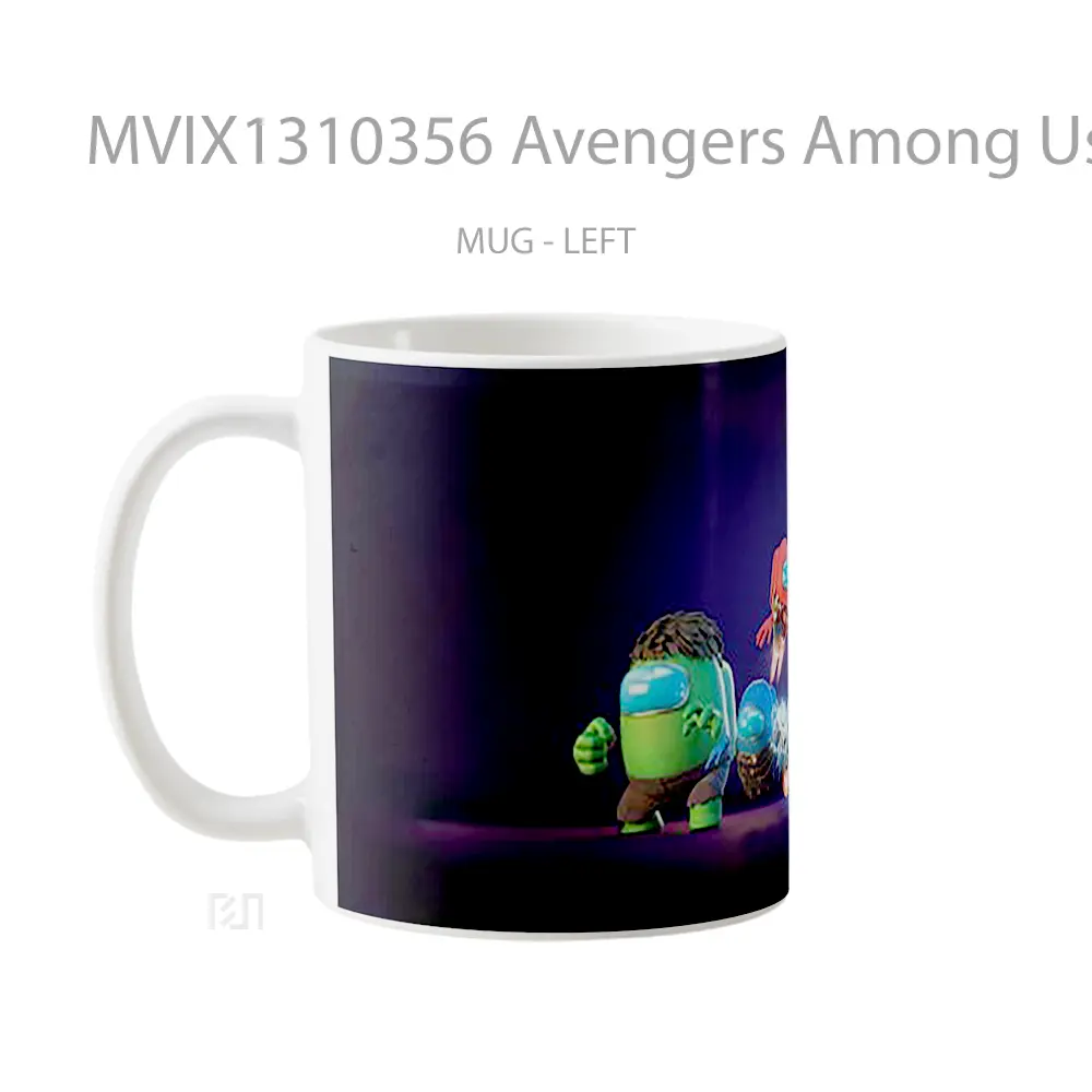 Mug Avengers Among Us Style Gelas Superhero - All-side / Desain