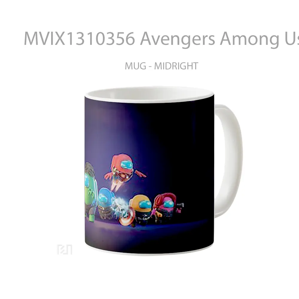 Mug Avengers Among Us Style Gelas Superhero - All-side / Desain