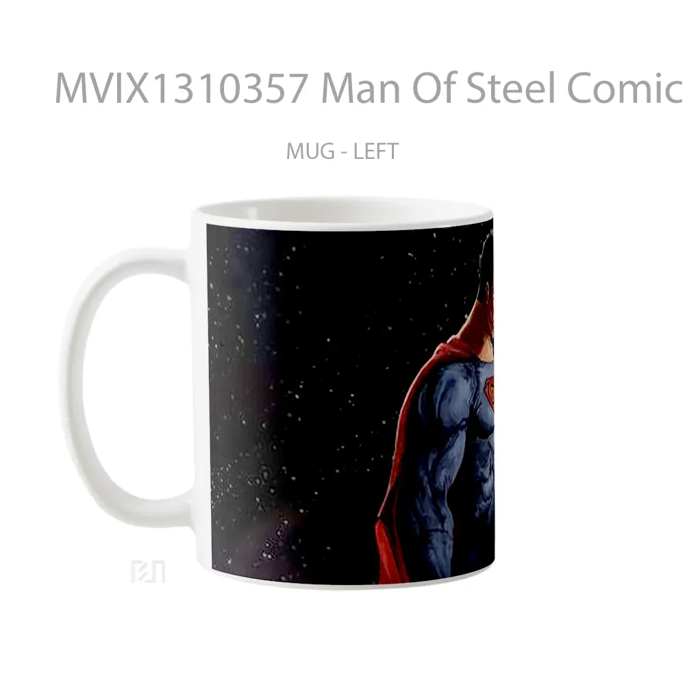 Mug Man Of Steel Comic Art Gelas Keramik Unik - All-side / Desain