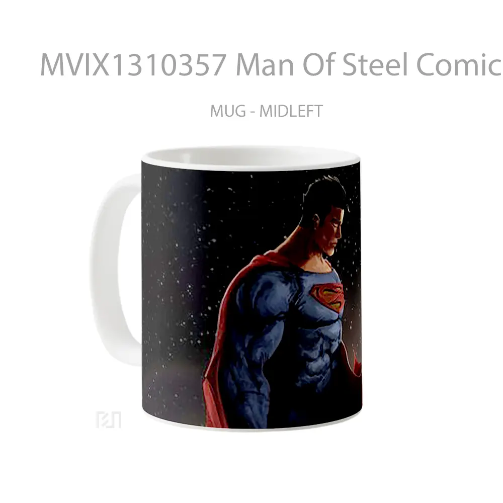 Mug Man Of Steel Comic Art Gelas Keramik Unik - All-side / Desain