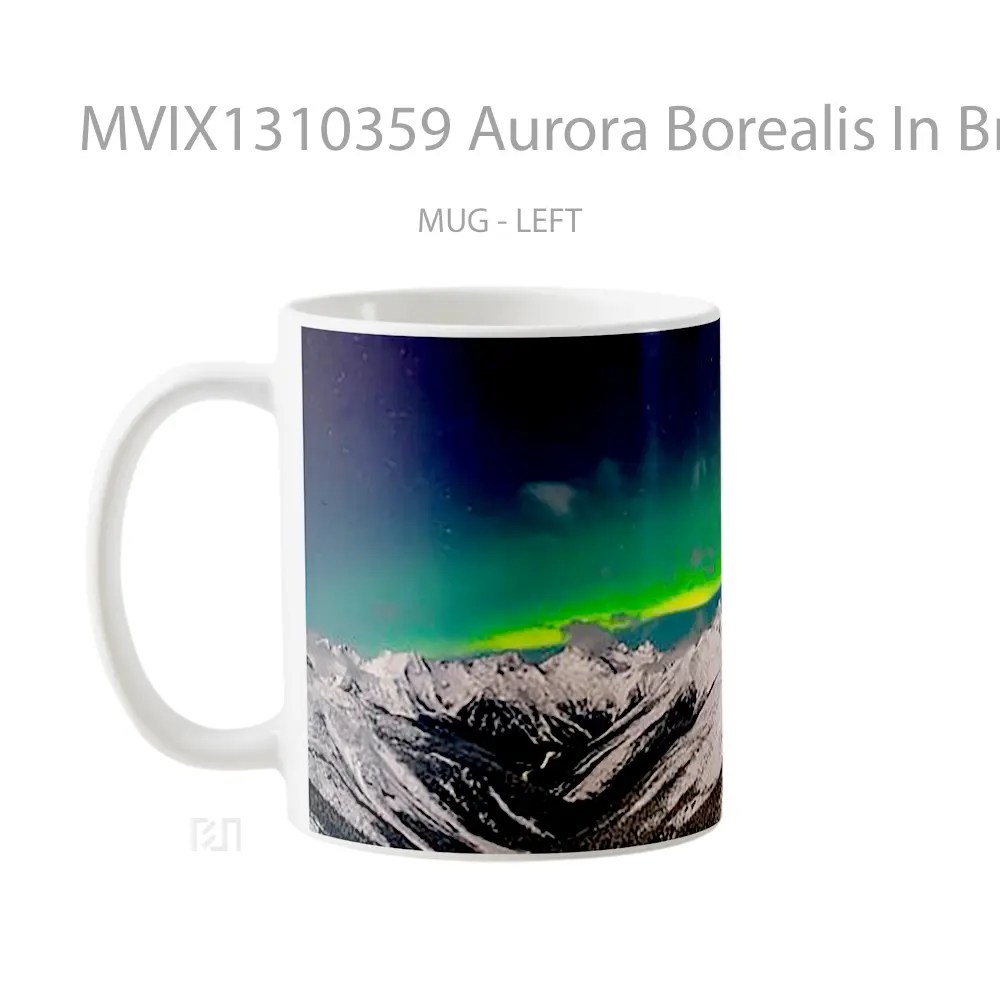 Mug Aurora Borealis In British Columbia Gelas Keramik Unik - All-side / Desain
