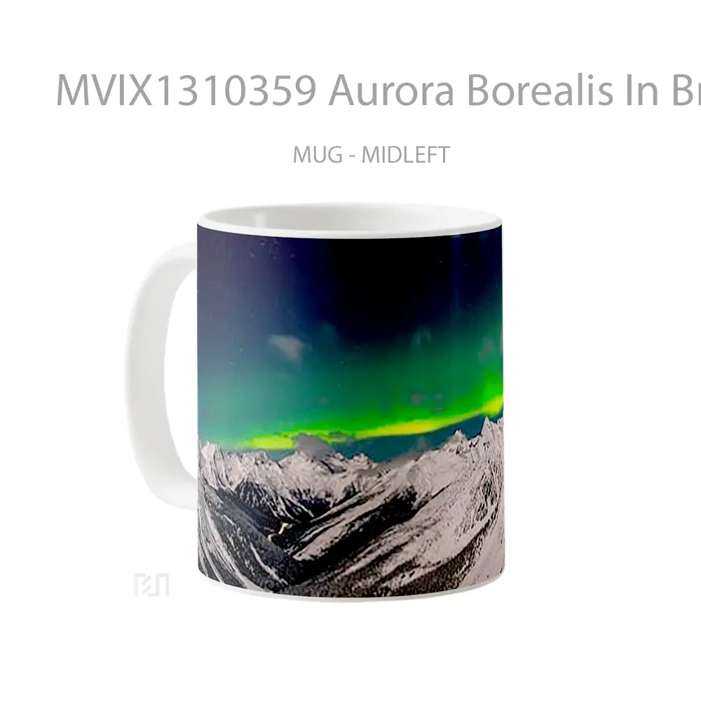 Mug Aurora Borealis In British Columbia Gelas Keramik Unik - All-side / Desain