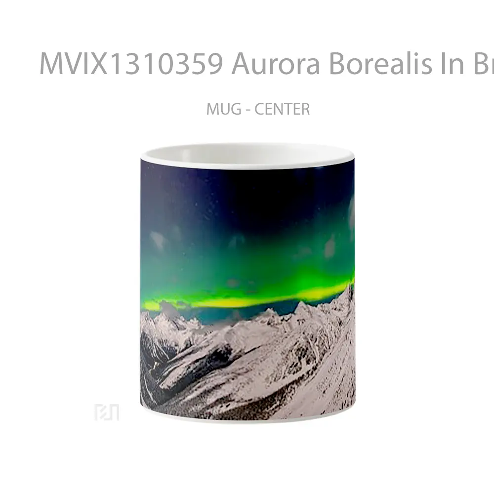 Mug Aurora Borealis In British Columbia Gelas Keramik Unik