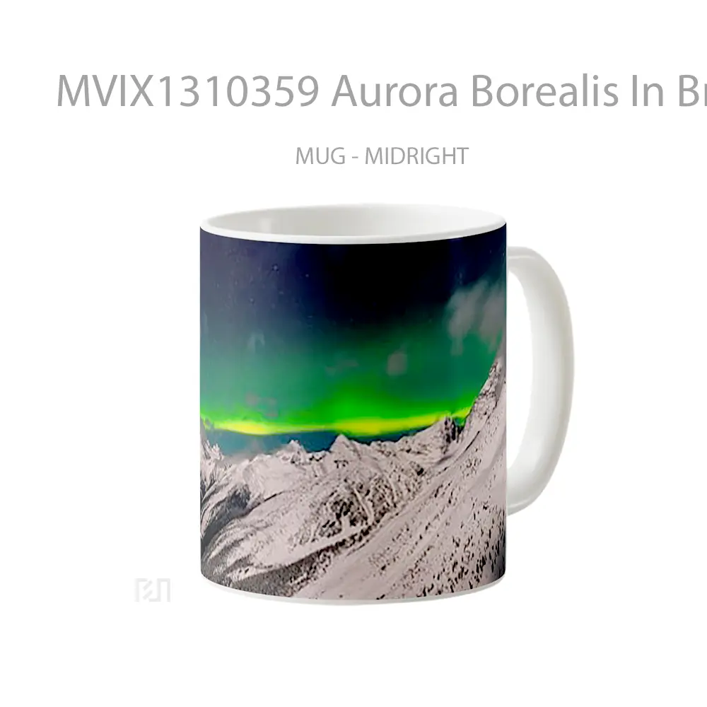 Mug Aurora Borealis In British Columbia Gelas Keramik Unik - All-side / Desain