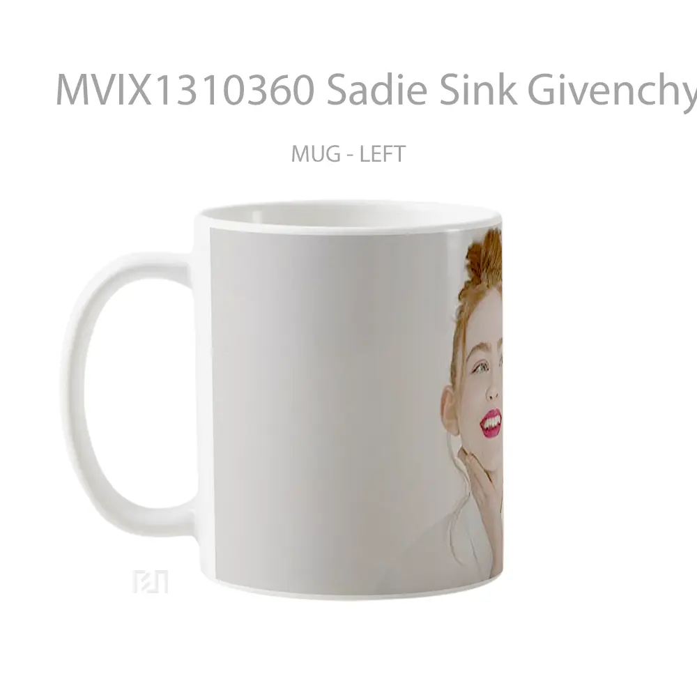 Mug Sadie Sink Givenchy Beauty Capaign 2021 Gelas Keramik Unik - All-side / Desain