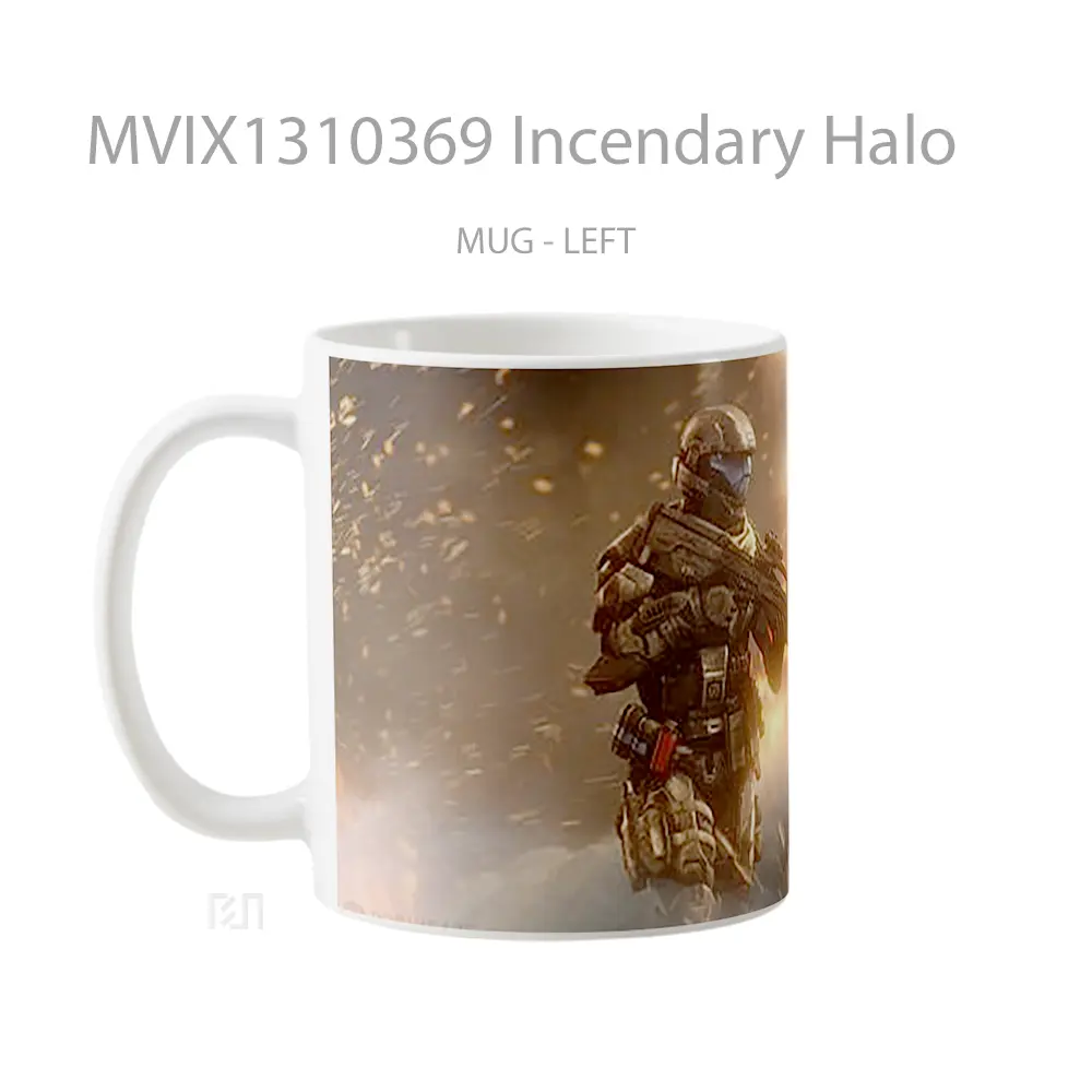 Mug Incendary Halo Cangkir Gamer - All-side / Desain