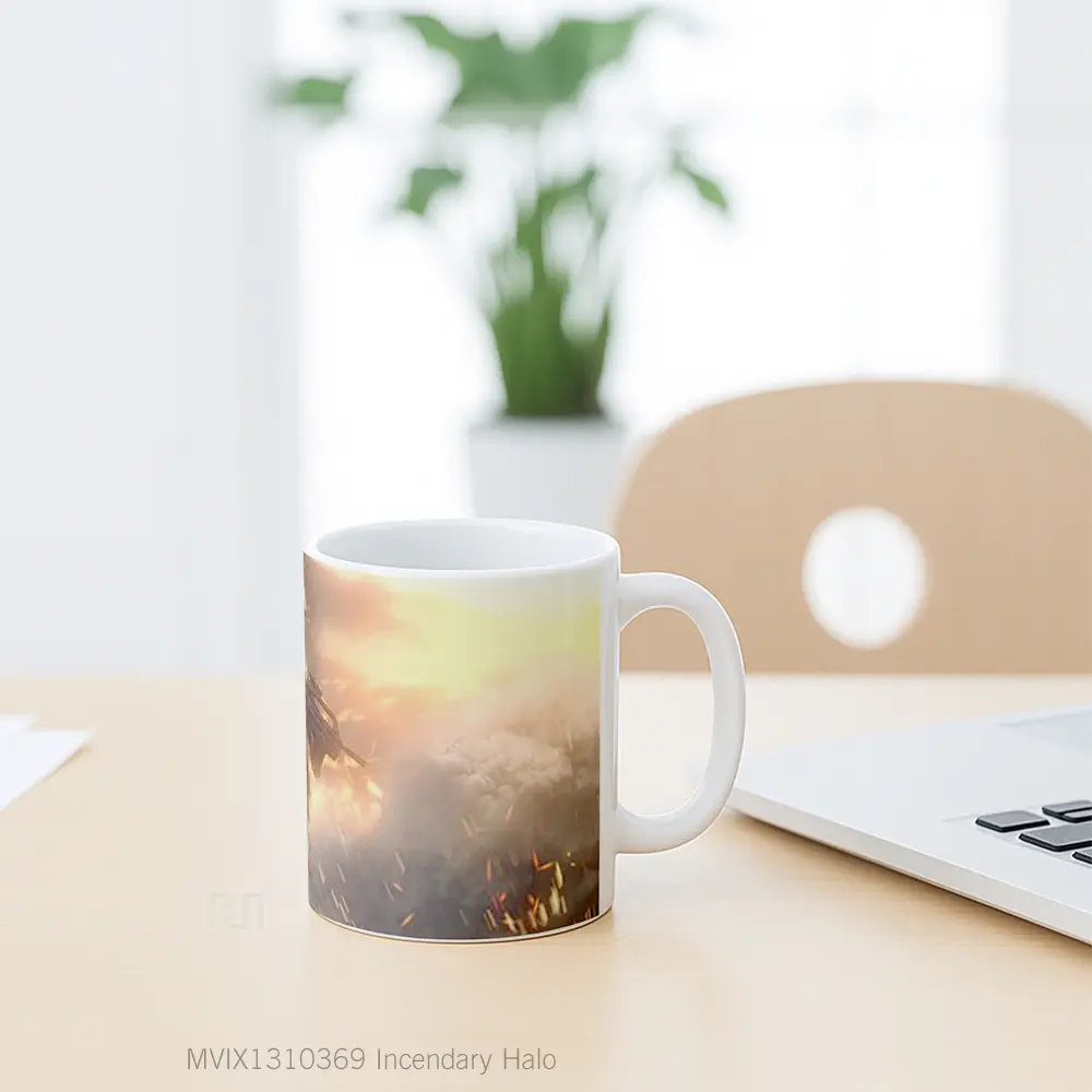 Mug Incendary Halo Cangkir Gamer - All-side / Desain