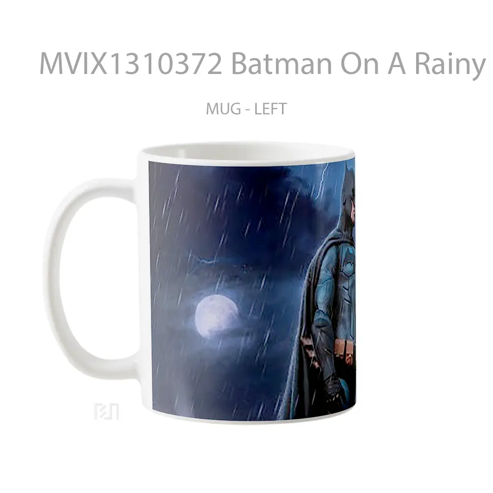 Mug Batman On A Rainy Night Gelas Superhero - All-side / Desain