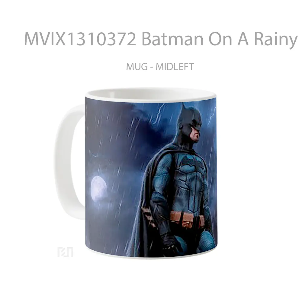 Mug Batman On A Rainy Night Gelas Superhero - All-side / Desain