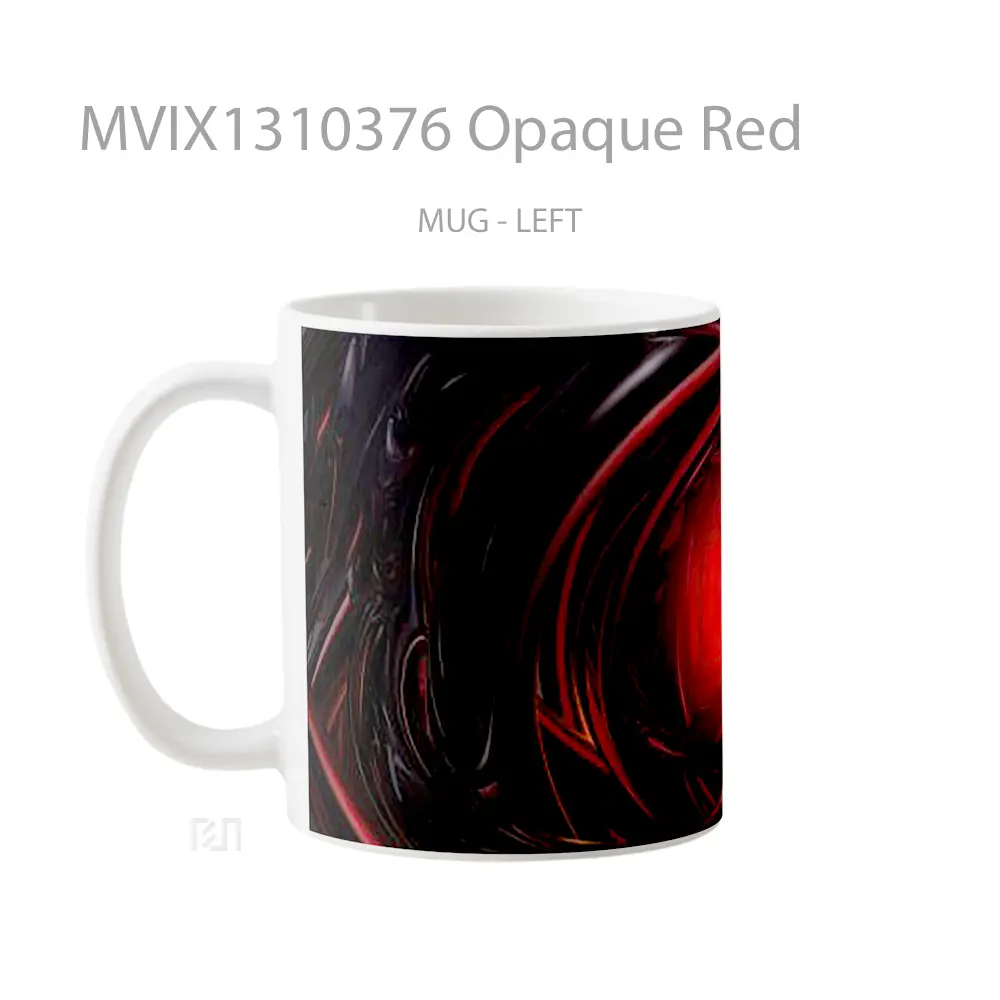 Mug Opaque Red Gelas Keramik Unik - All-side / Desain
