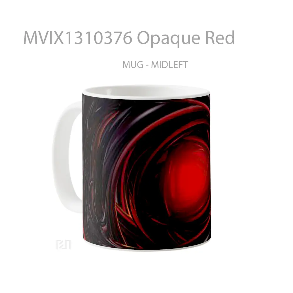 Mug Opaque Red Gelas Keramik Unik - All-side / Desain