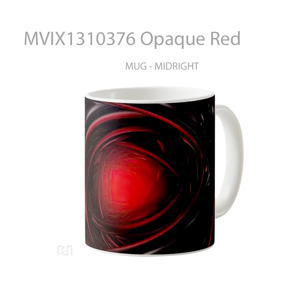 Mug Opaque Red Gelas Keramik Unik - All-side / Desain