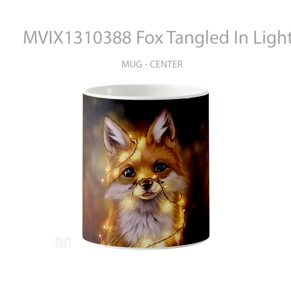 Mug Fox Tangled In Lights Gelas Hewan Lucu