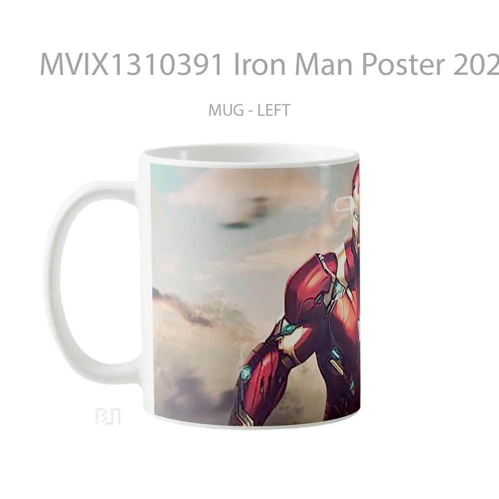 Mug Iron Man Poster 2021 Gelas Superhero - All-side / Desain