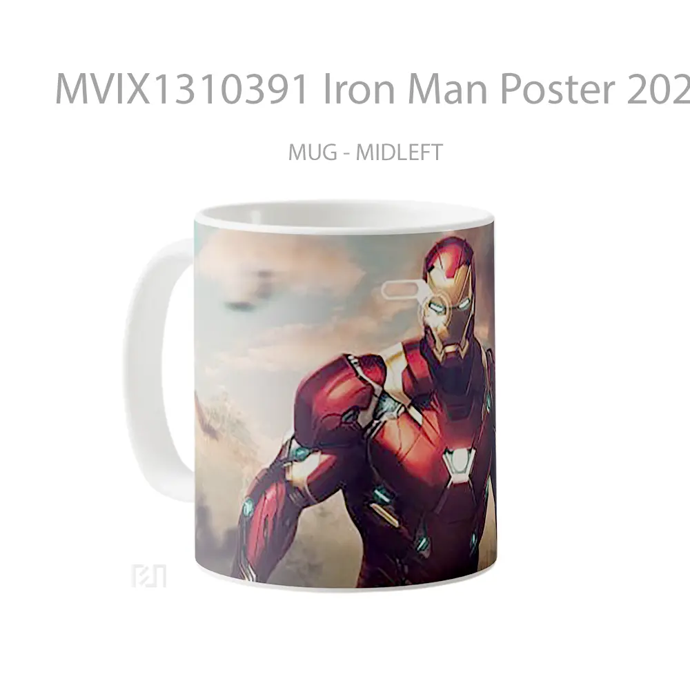 Mug Iron Man Poster 2021 Gelas Superhero - All-side / Desain